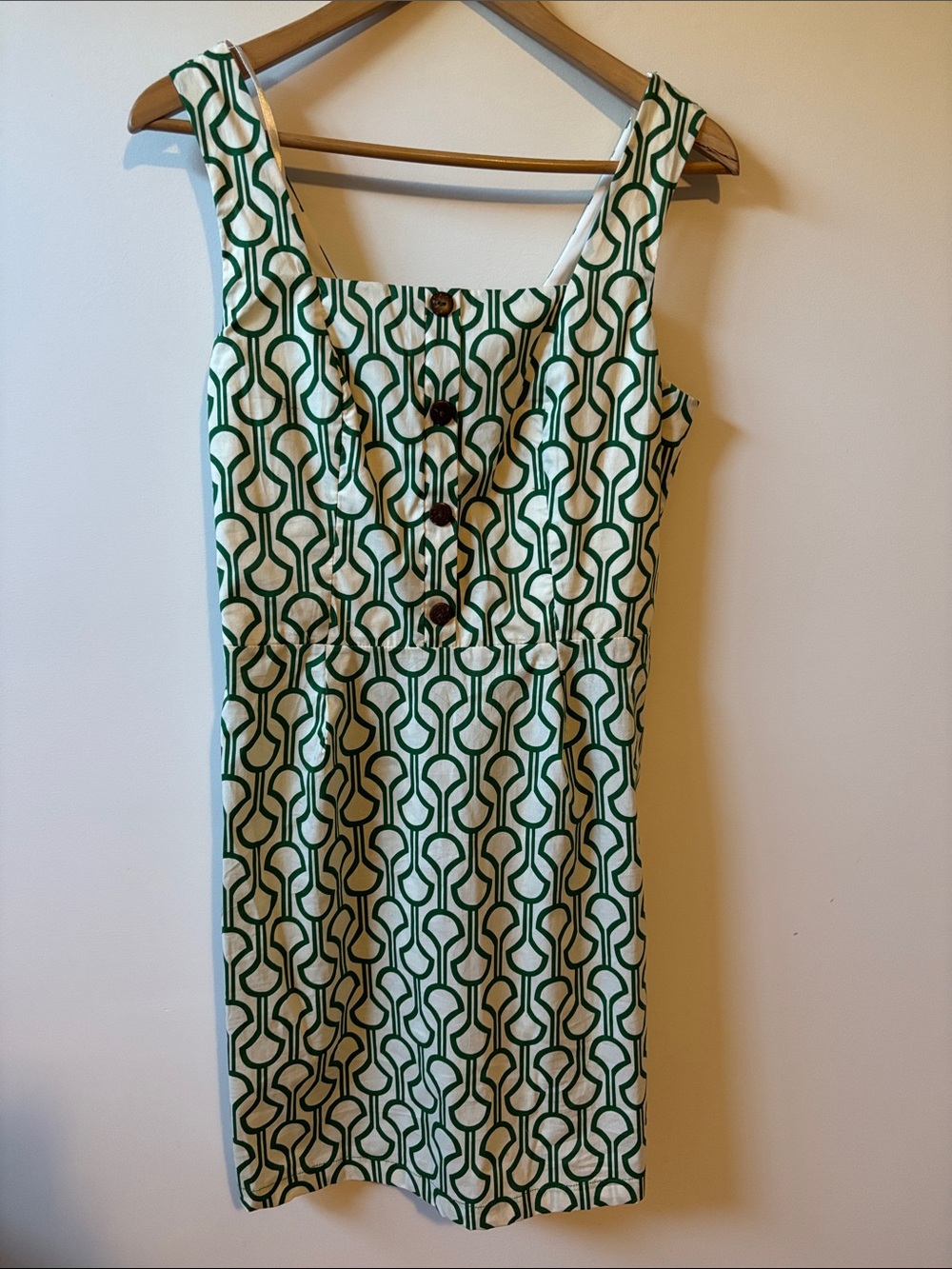 Monteau Green Patterned Sleeveless Sun Dress